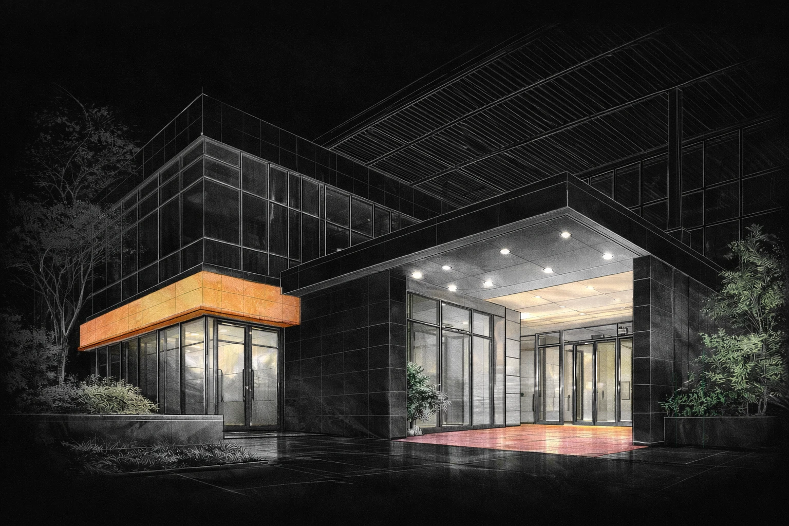 Exterior areas illustration